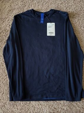 Kit and Ace Navy Long-Sleeve Crew Neck Shirt